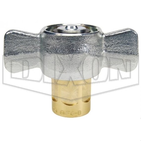 Dixon DQC W Wingstyle Interchange Female Coupler, 1-11 Nominal, Female BSPP, Brass 8WBF8-B